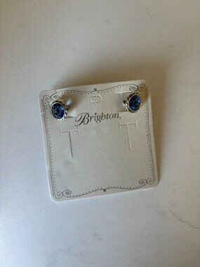 Brighton Iris Stud Earrings, light blue